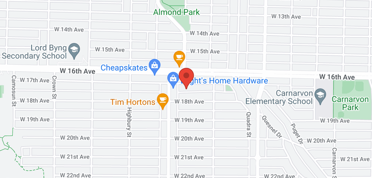 map of 3570 W 17TH AVENUE